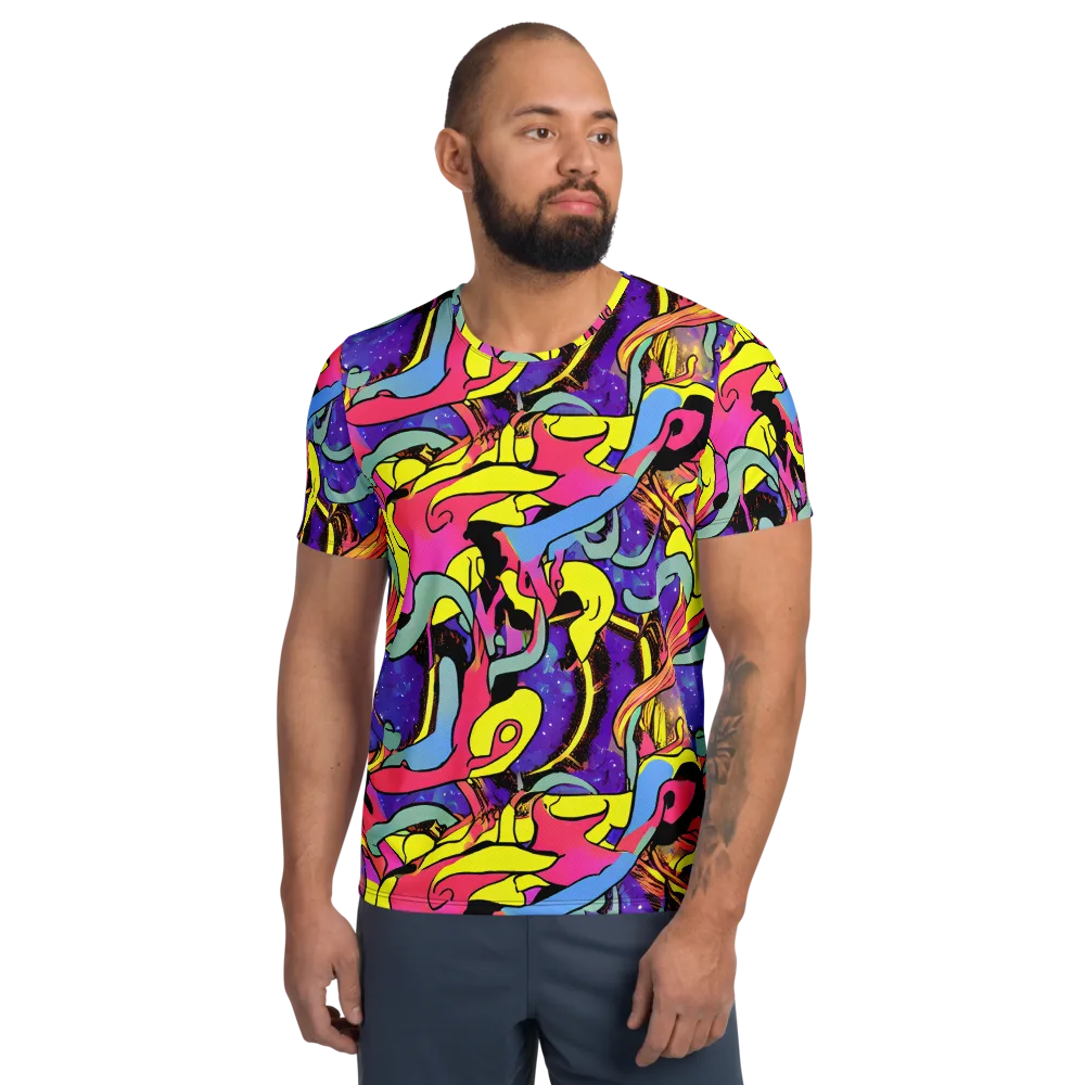 Pop Inferno on Men's Athletic T-Shirt — Front