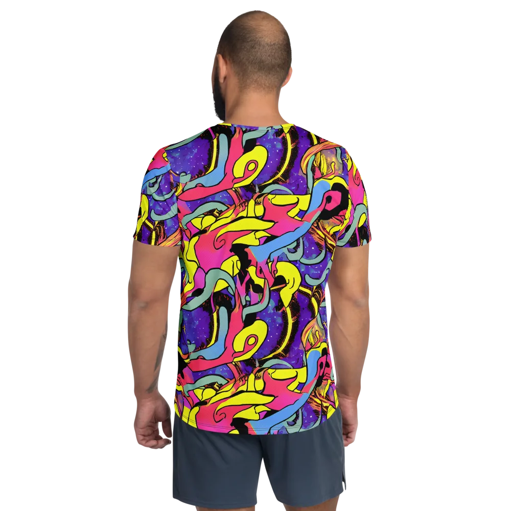 Pop Inferno on Men's Athletic T-Shirt — Back