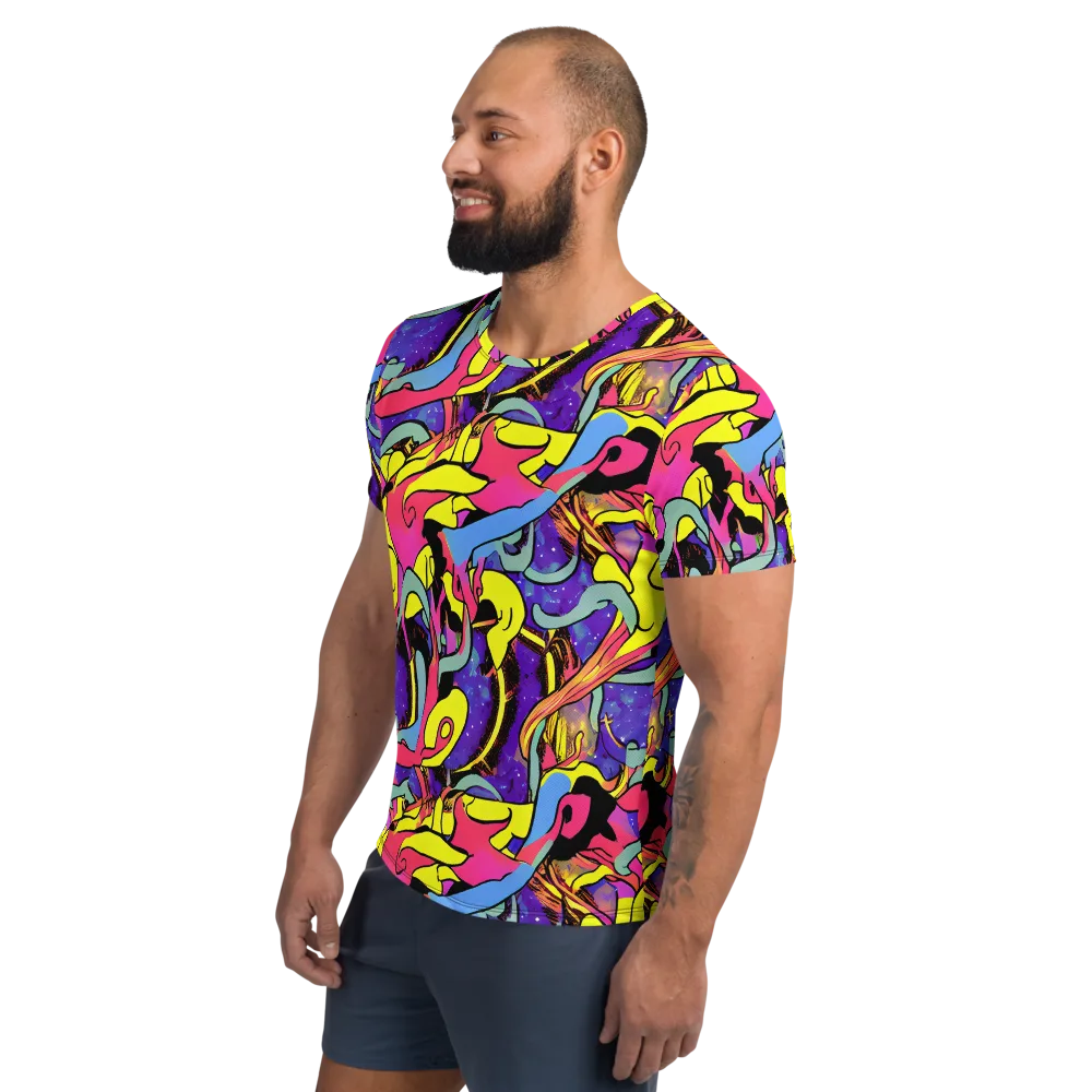 Pop Inferno on Men's Athletic T-Shirt — Left