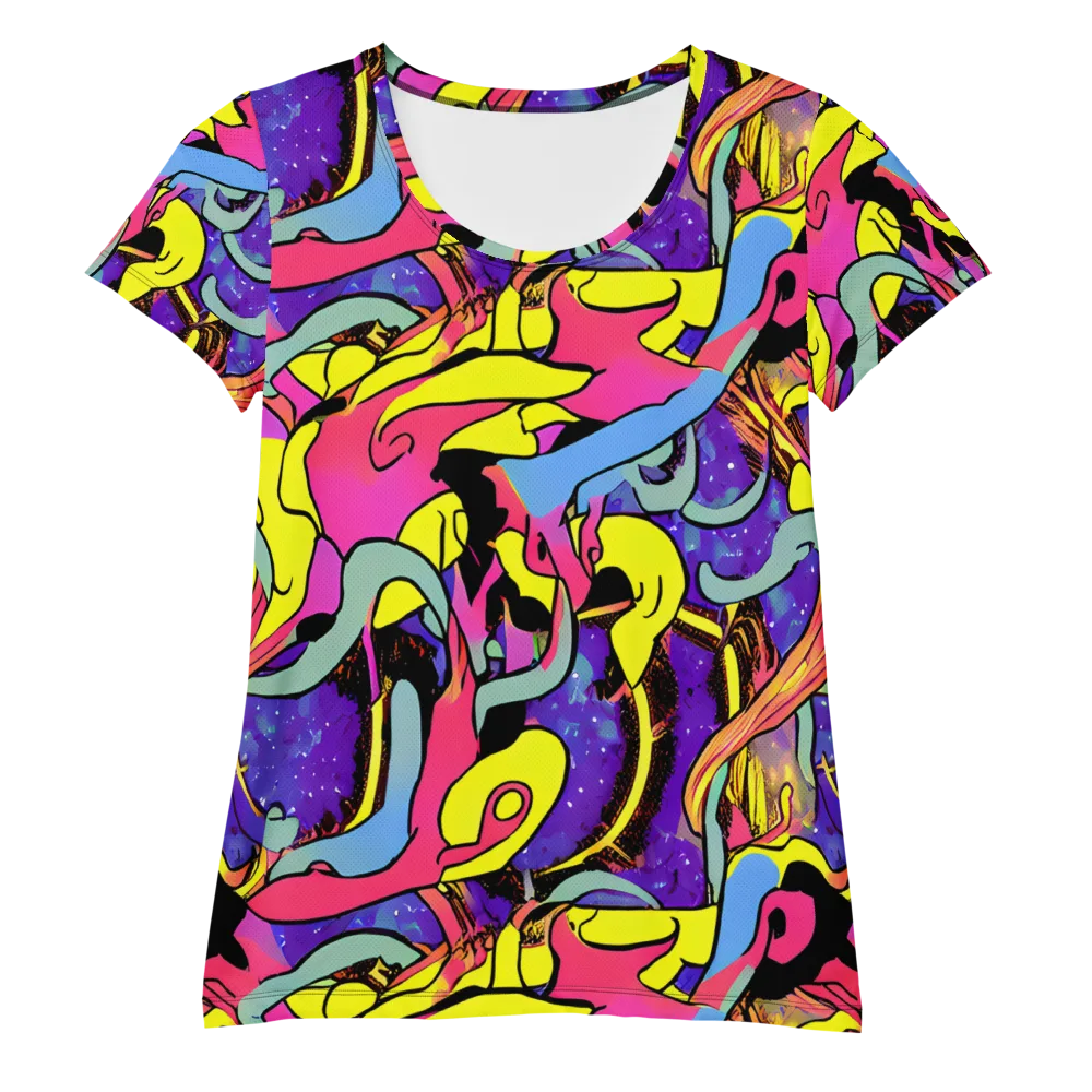 Pop Inferno on Women's Athletic T-Shirt — Front