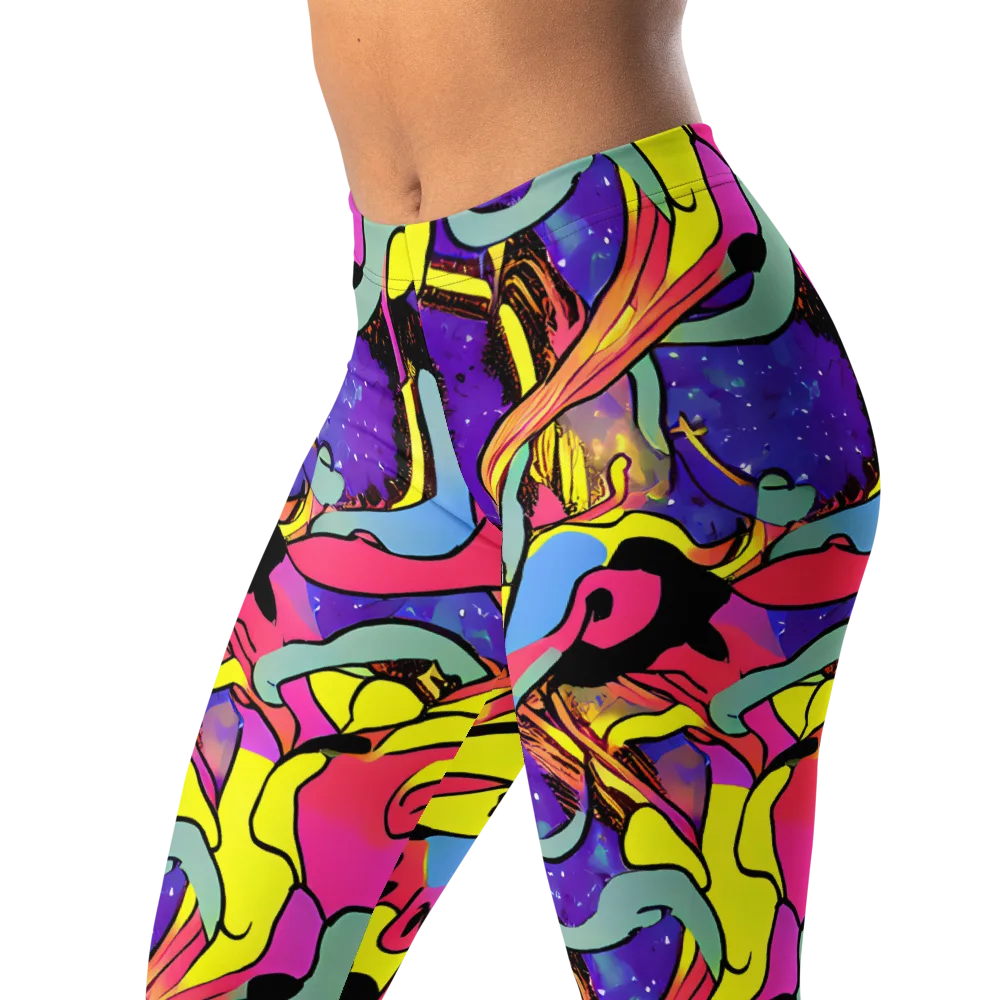 Pop Inferno on Leggings — Left Front