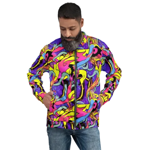 Pop Inferno on a Bomber Jacket