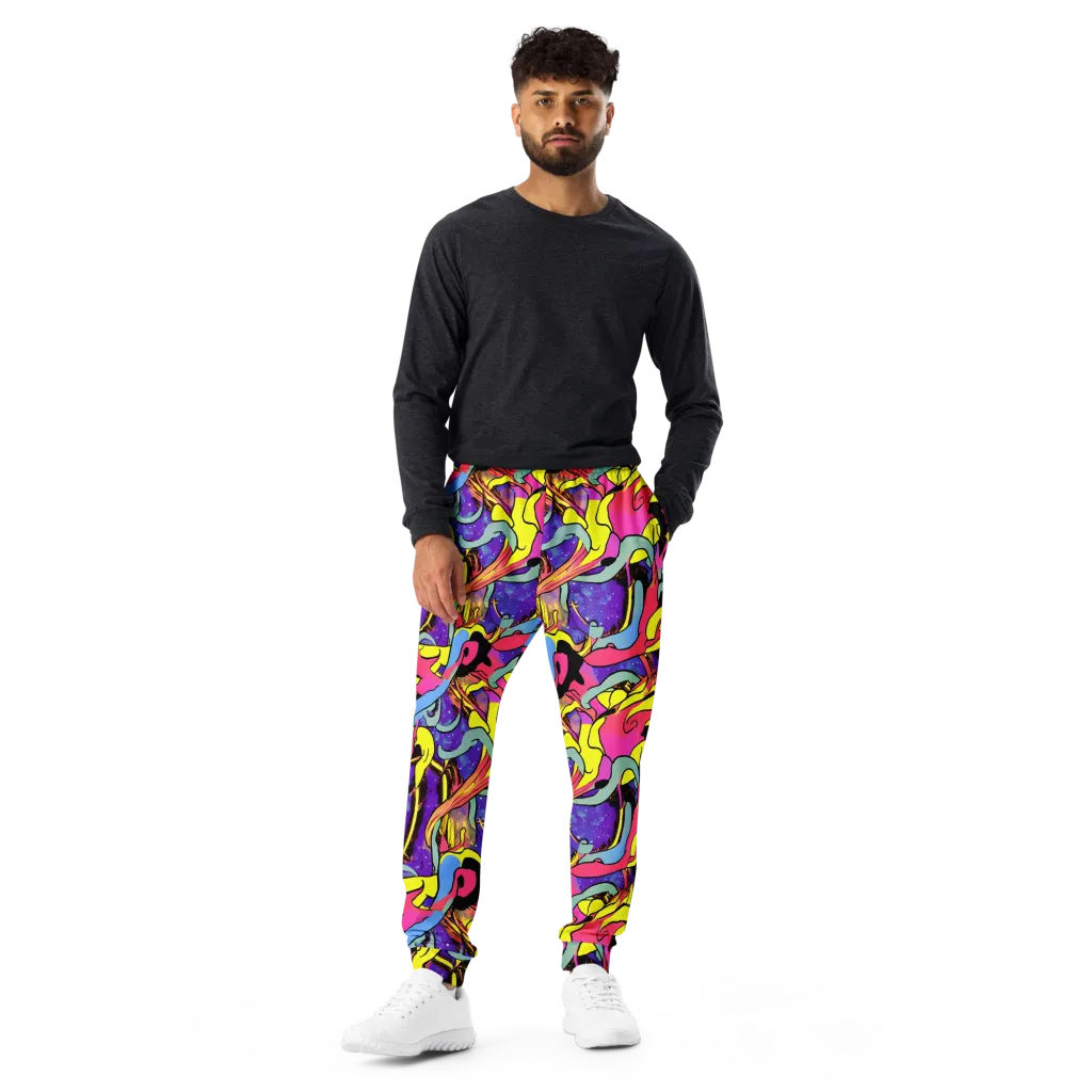 Pop Inferno on Men's Joggers — Front