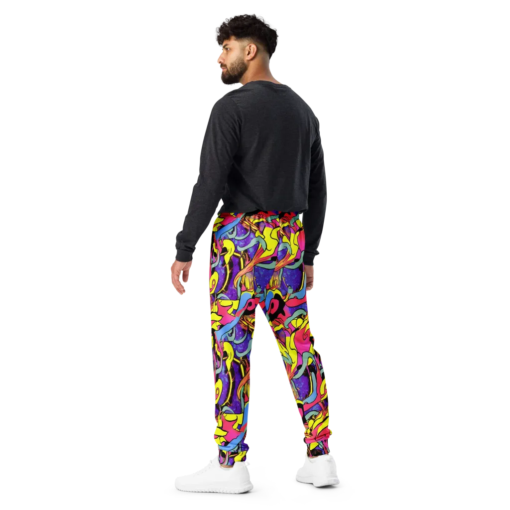 Pop Inferno on Men's Joggers — Back