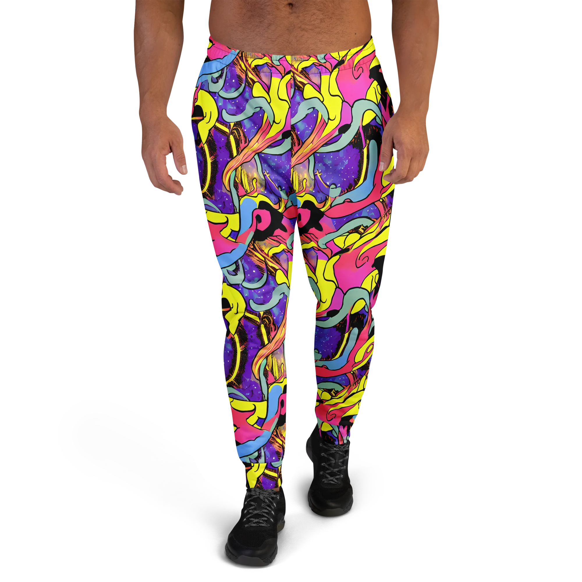 Pop Inferno on Men's Joggers — Front