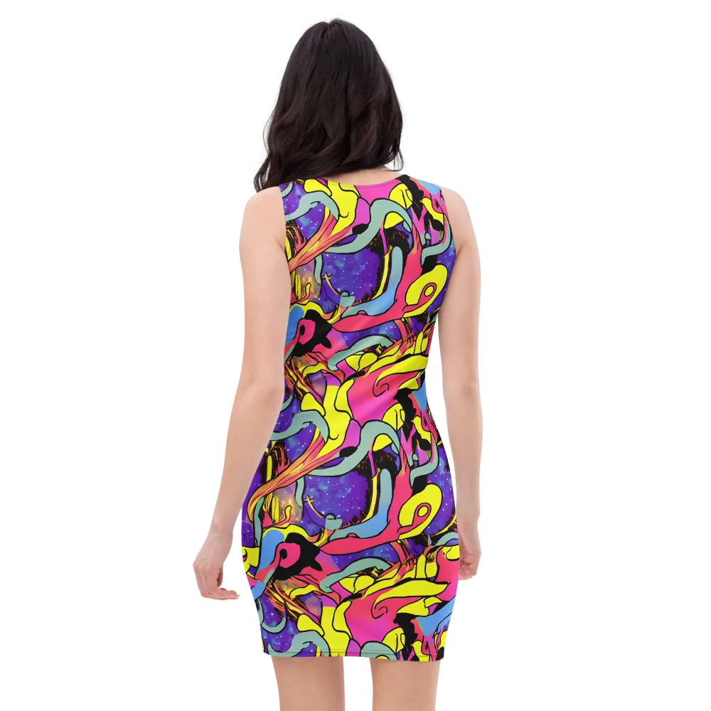 Pop Inferno on Bodycon Dress — Back