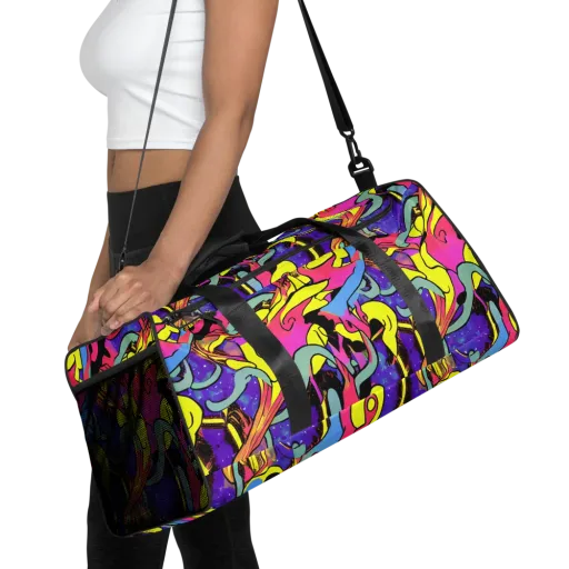 Pop Inferno on a Duffle Bag