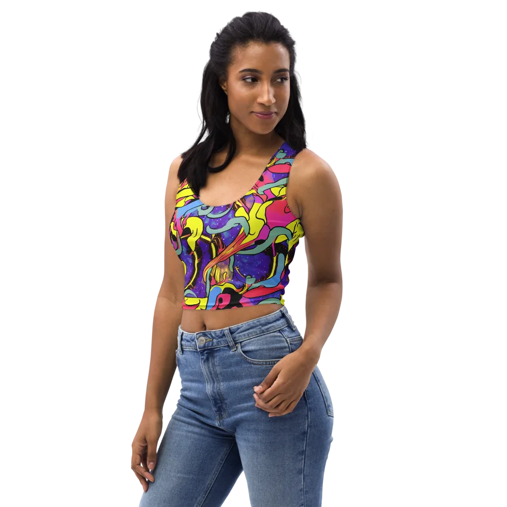 Pop Inferno on Crop Top — Left Front