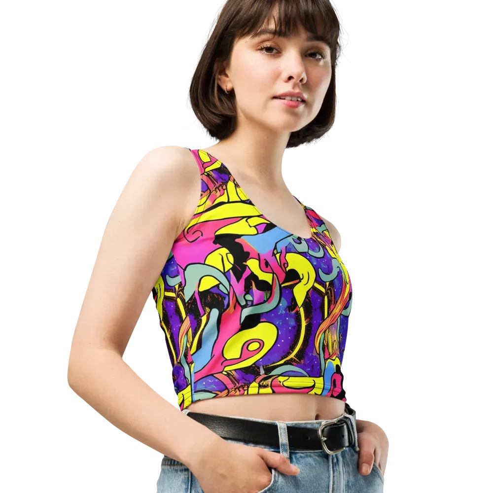 Pop Inferno on Crop Top — Right Front