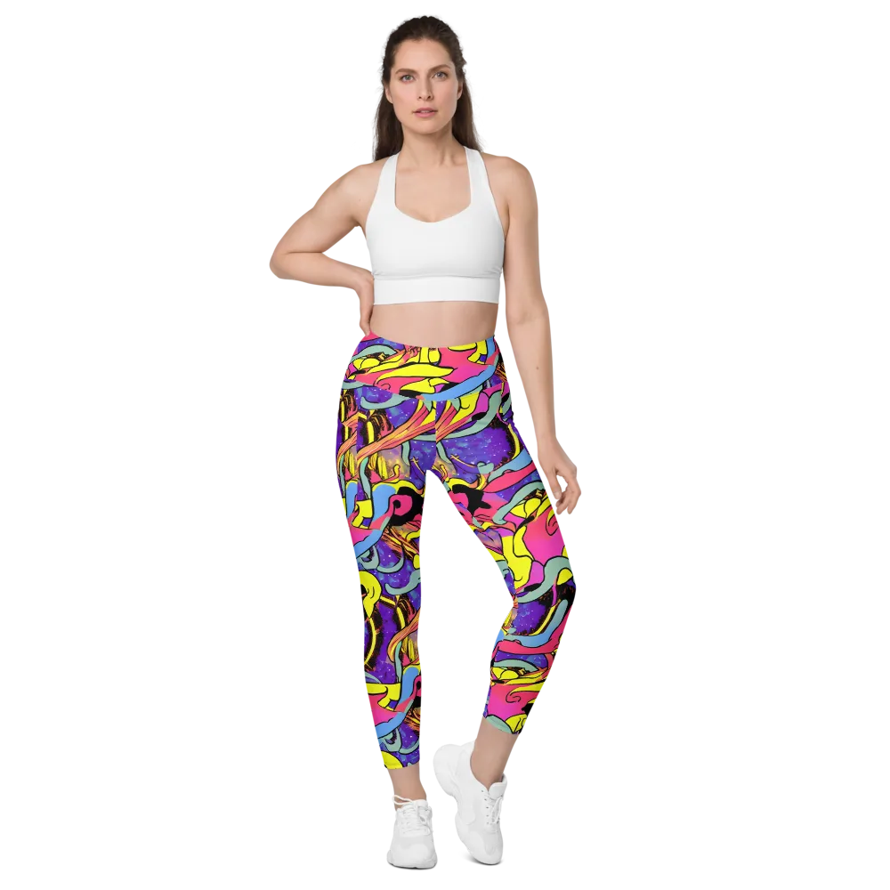 Pop Inferno on Leggings with Pockets — Front