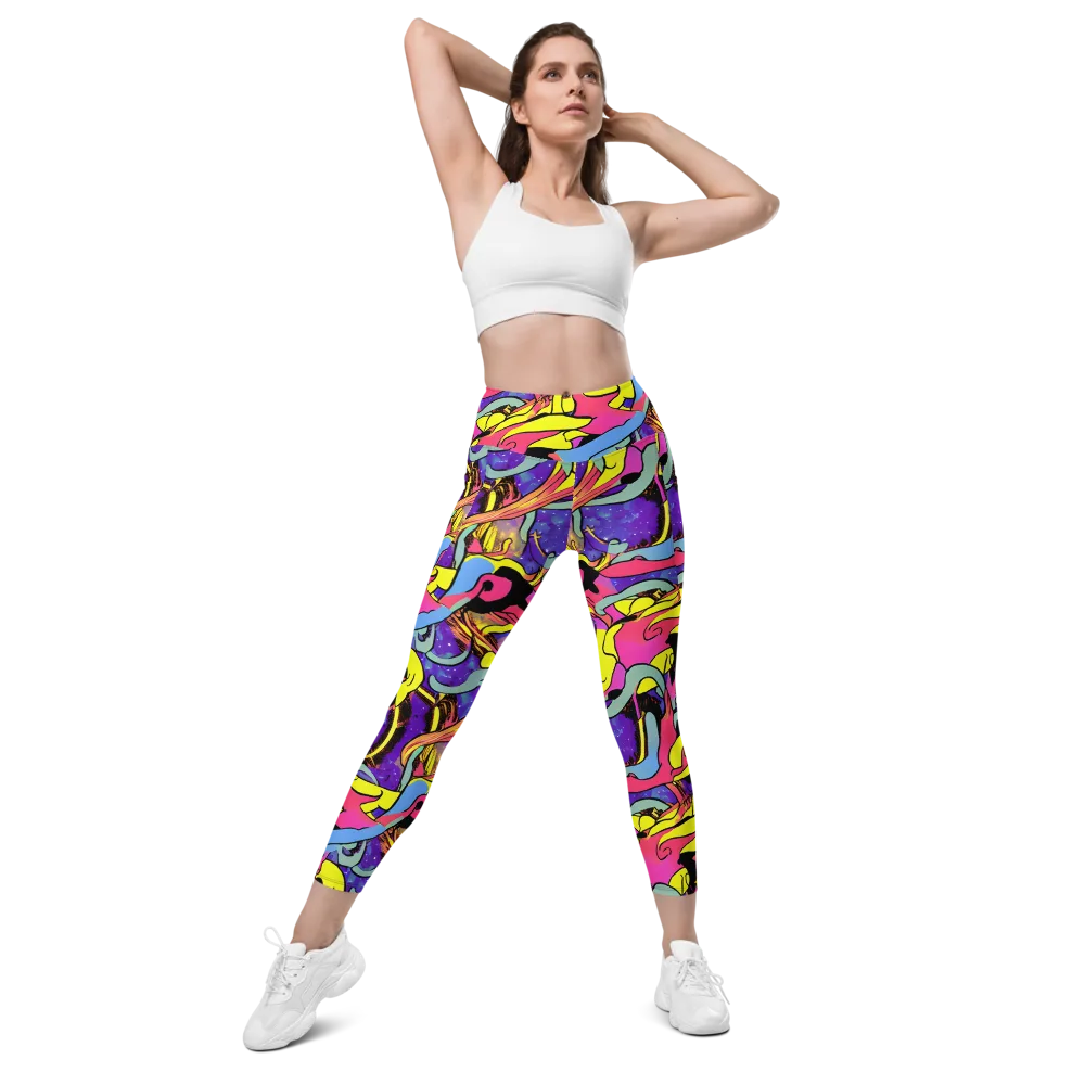Pop Inferno on Leggings with Pockets — Front