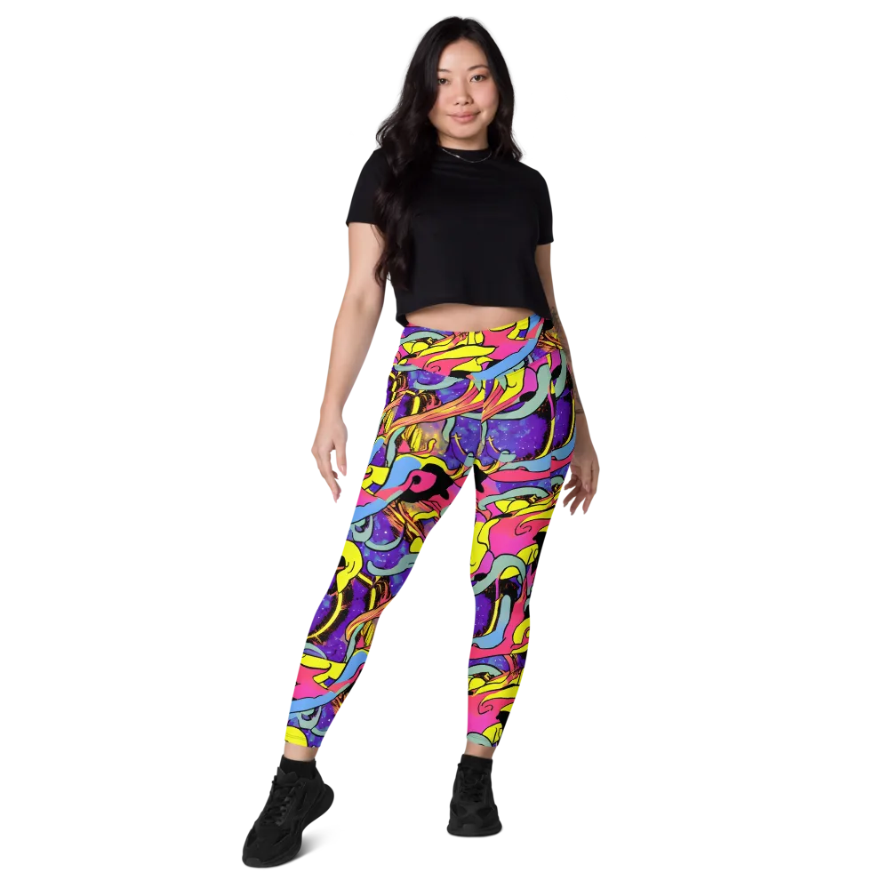 Pop Inferno on Leggings with Pockets — Front