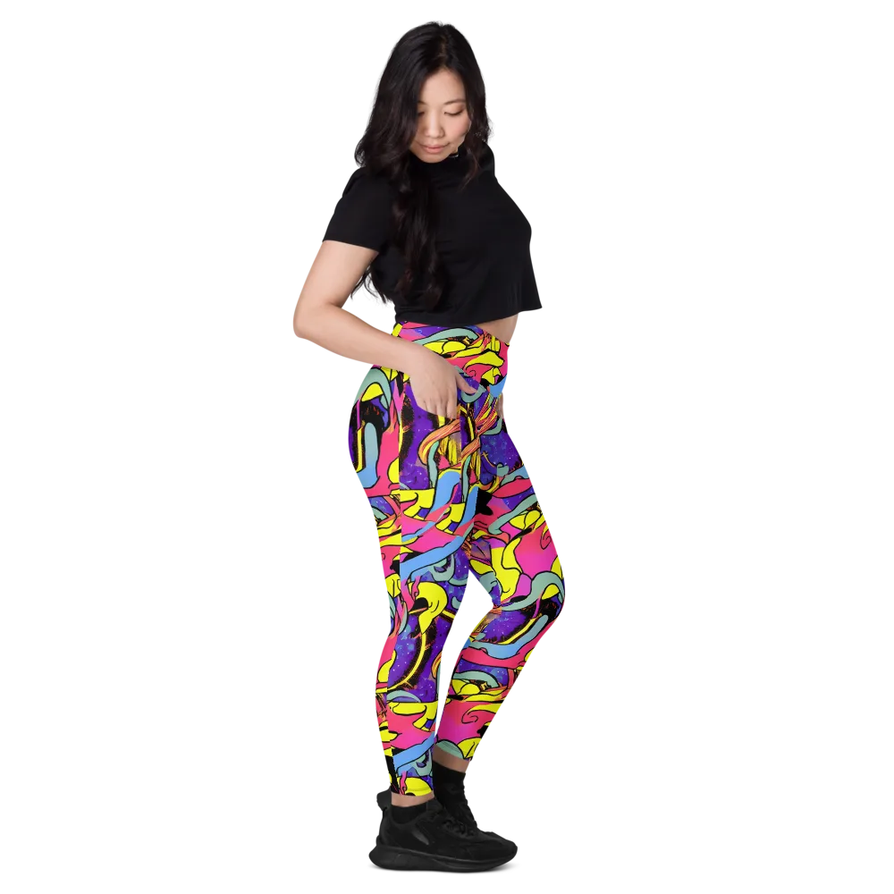 Pop Inferno on Leggings with Pockets — Right