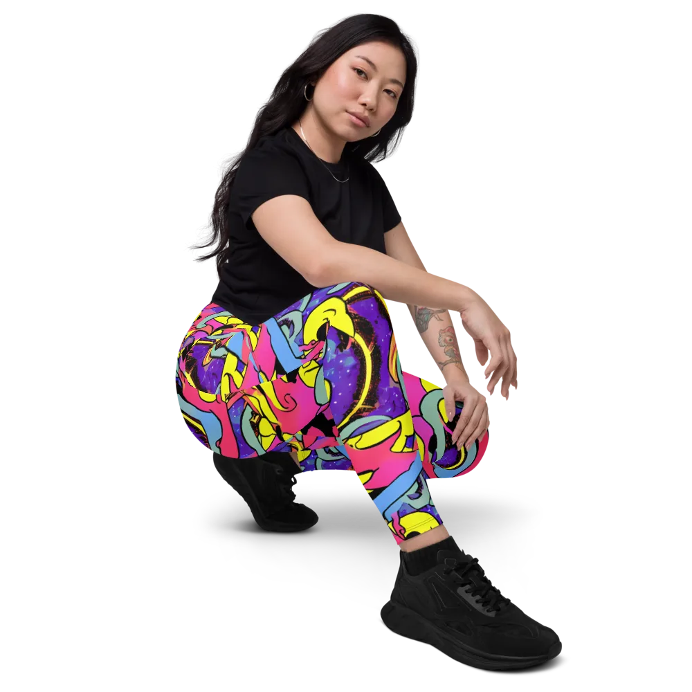 Pop Inferno on Leggings with Pockets — Right Front