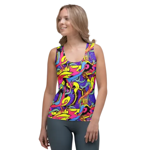 Pop Inferno on a Women's Tank Top
