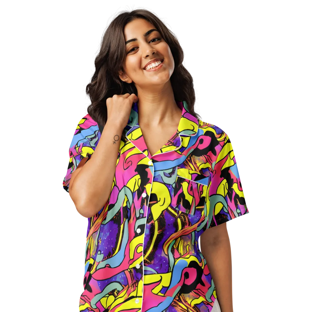Pop Inferno on Women's Short Sleeve Pajama Top — Front