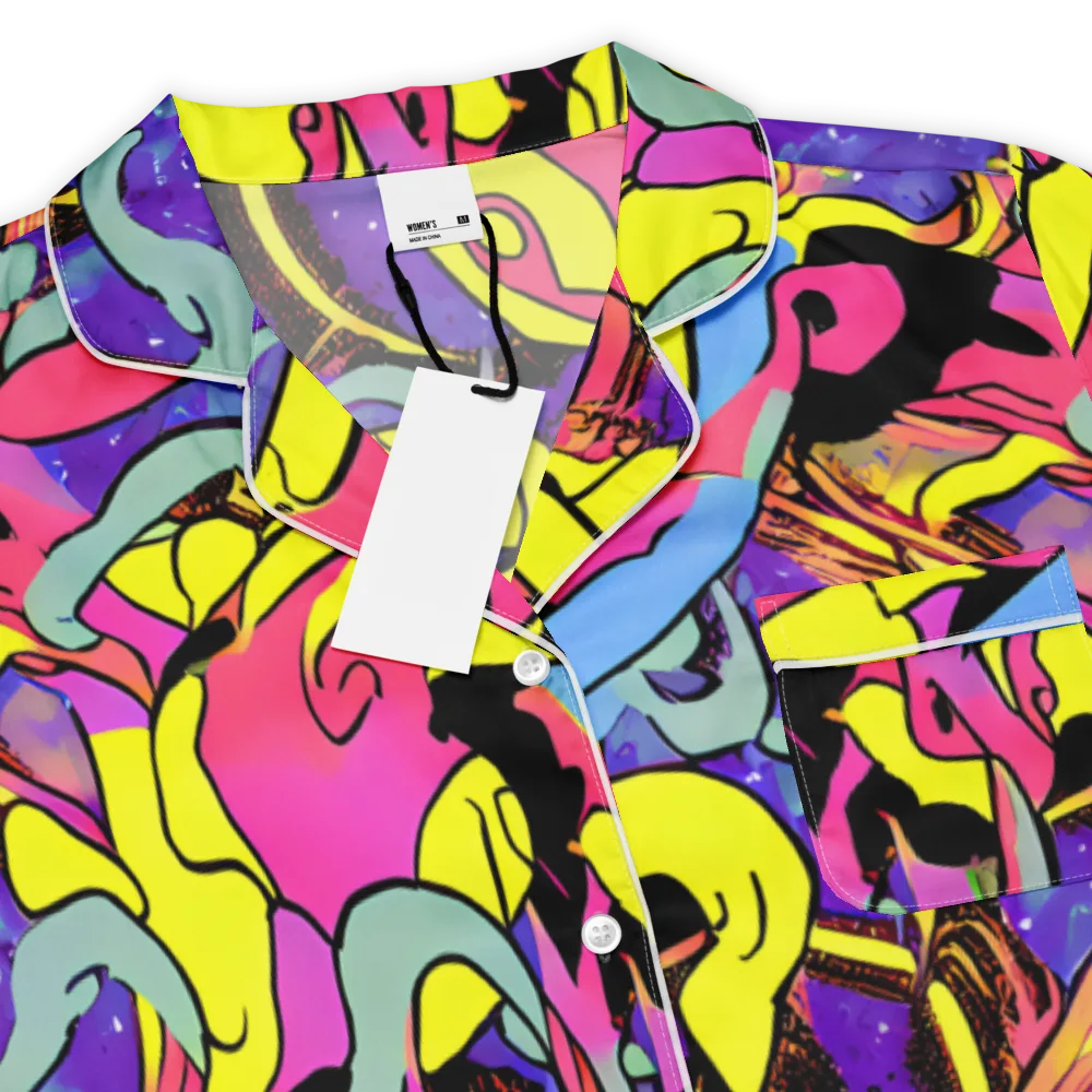 Pop Inferno on Women's Short Sleeve Pajama Top — Product details