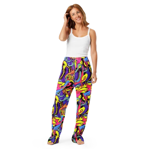 Pop Inferno on a Women's Pajama Pants