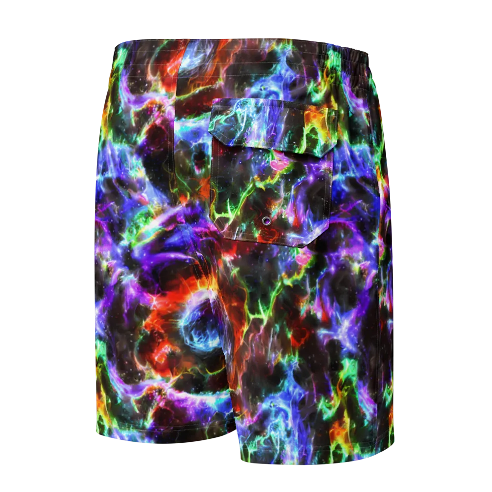 Aurora Inferno on Men's Board Shorts — Back