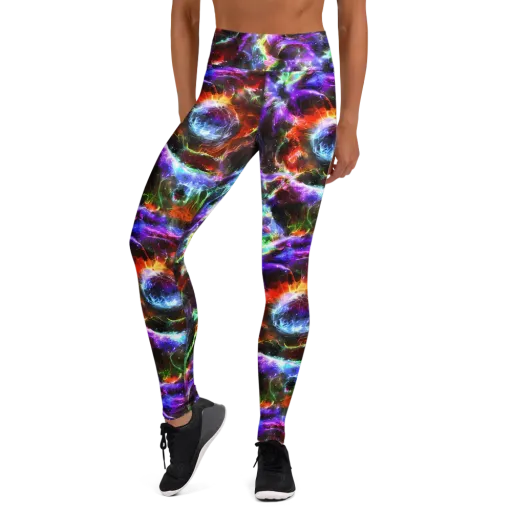 Aurora Inferno on a Yoga Leggings
