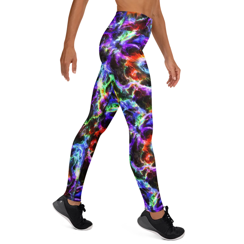 Aurora Inferno on Yoga Leggings — Right