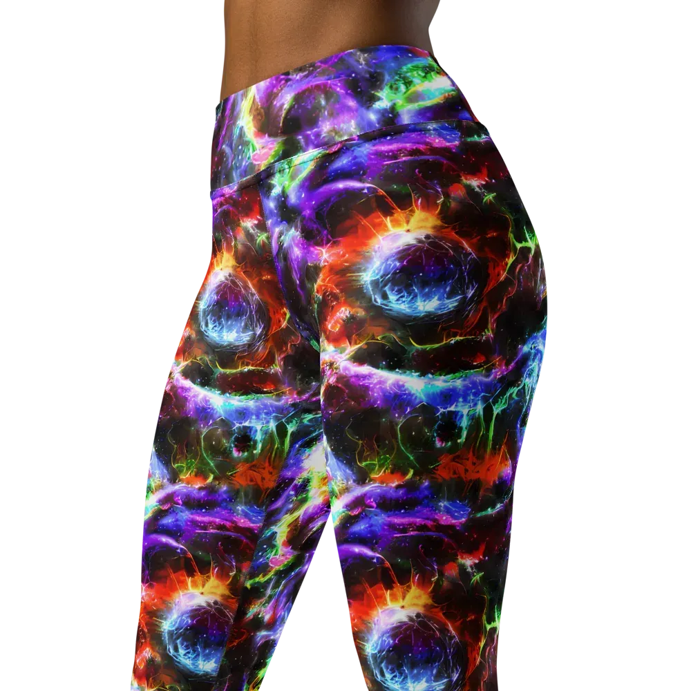 Aurora Inferno on Yoga Leggings — Left Front