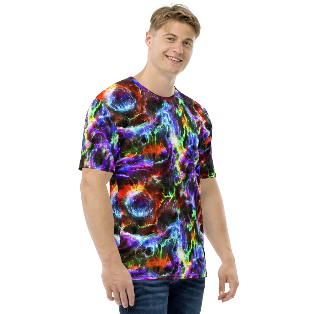 Aurora Inferno on Men's Crew Neck T-Shirt — Right