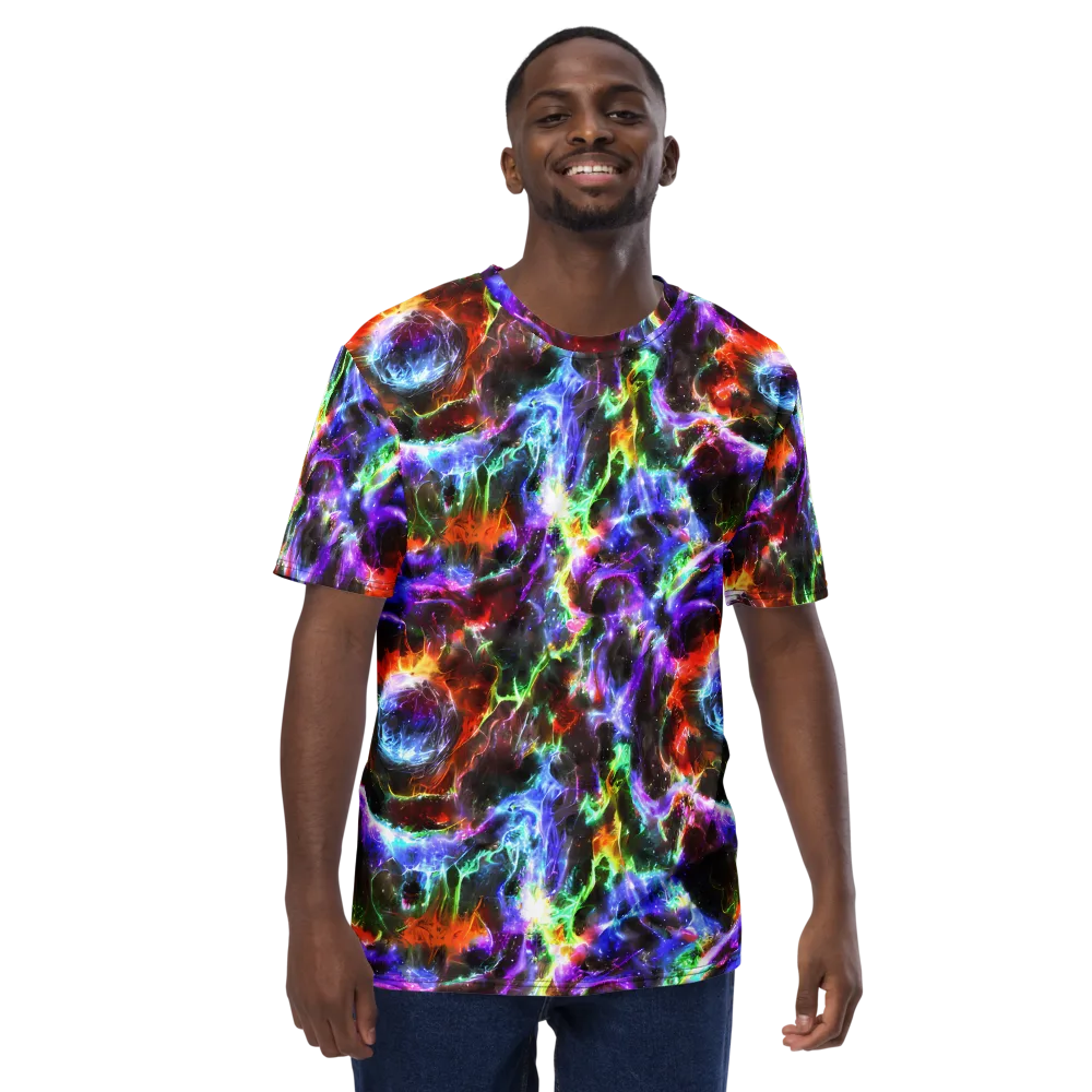 Aurora Inferno on Men's Crew Neck T-Shirt — Front
