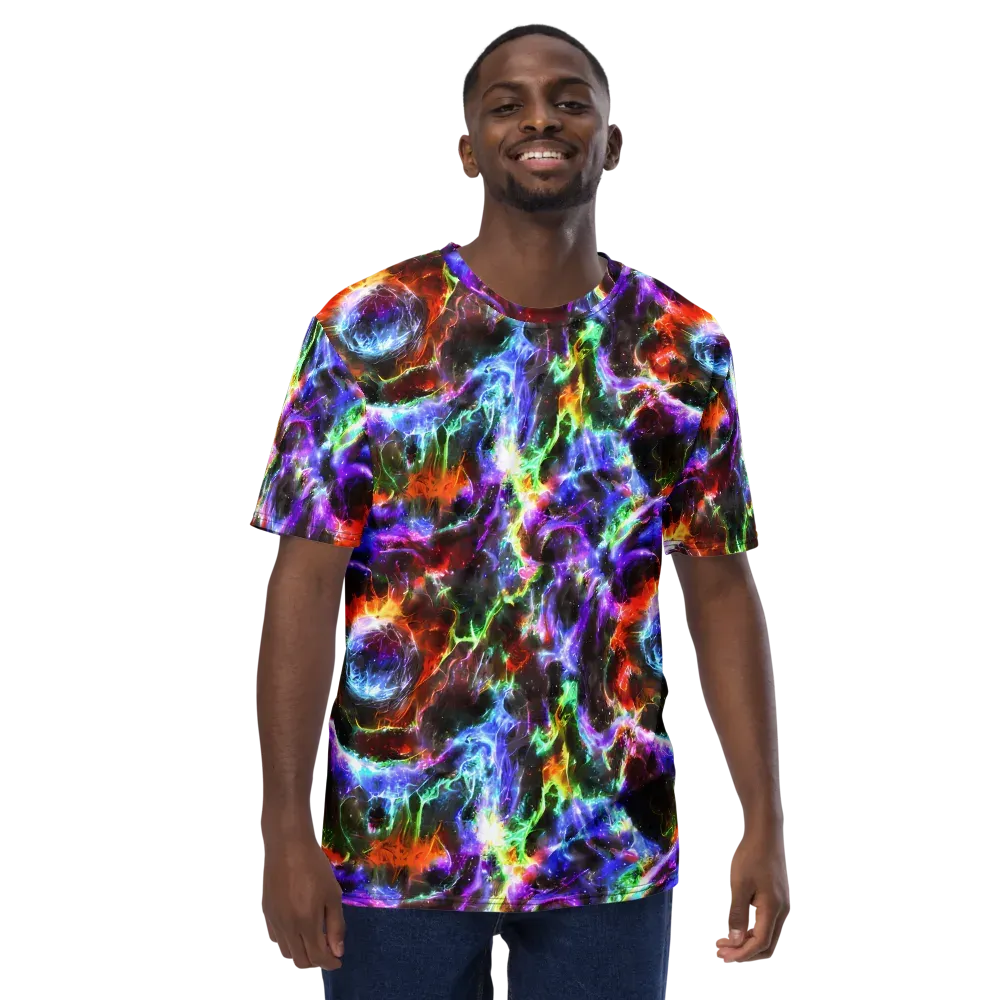 Aurora Inferno on Men's Crew Neck T-Shirt — Front
