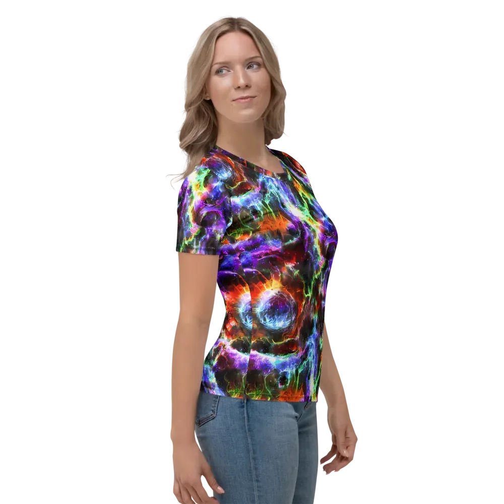 Aurora Inferno on Women's Crew Neck T-Shirt — Right