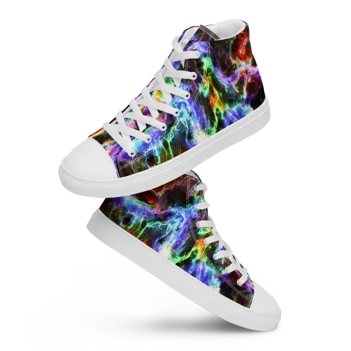 Aurora Inferno on a Women's High Top Canvas Shoes