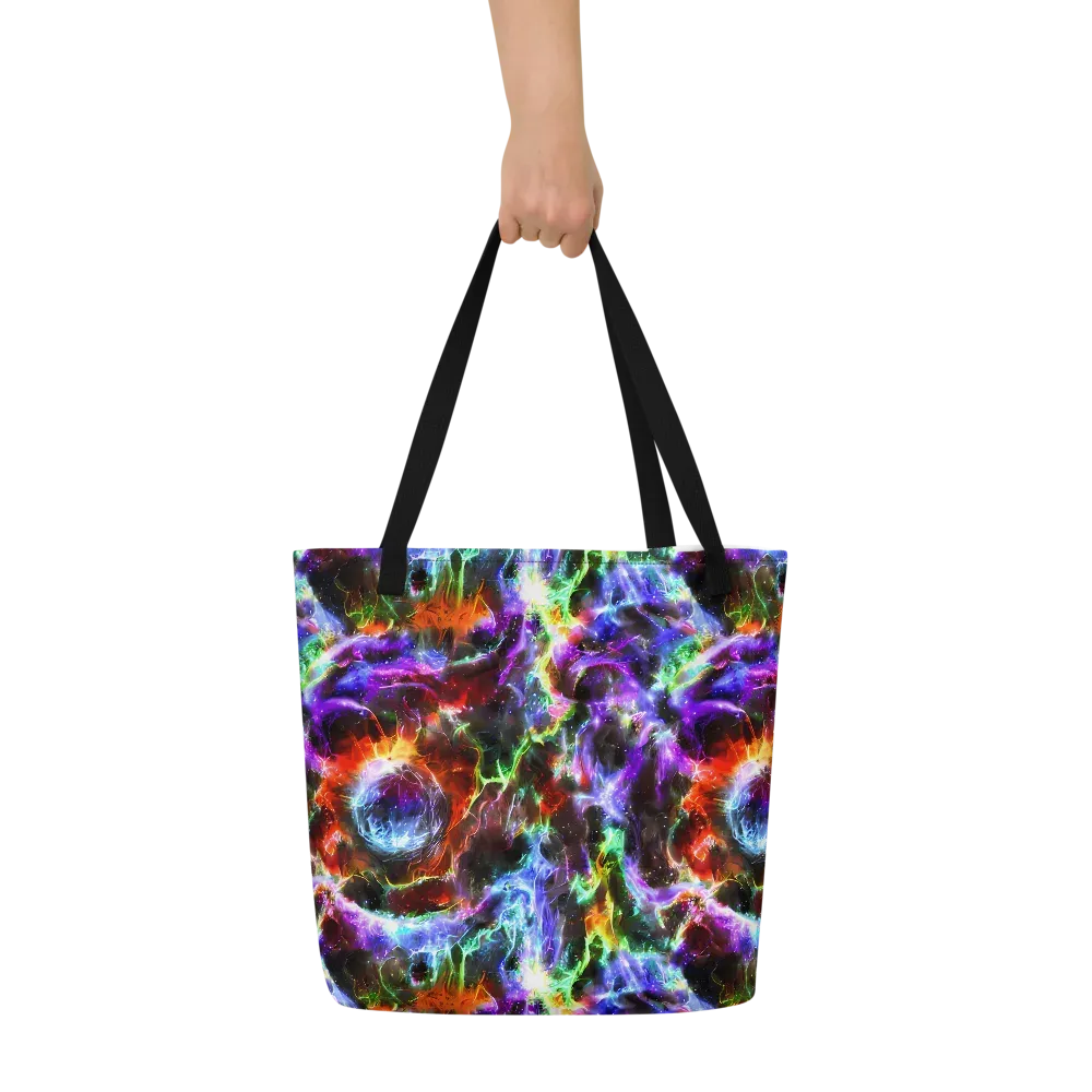 Aurora Inferno on Large Tote Bag W/ Pocket — Front