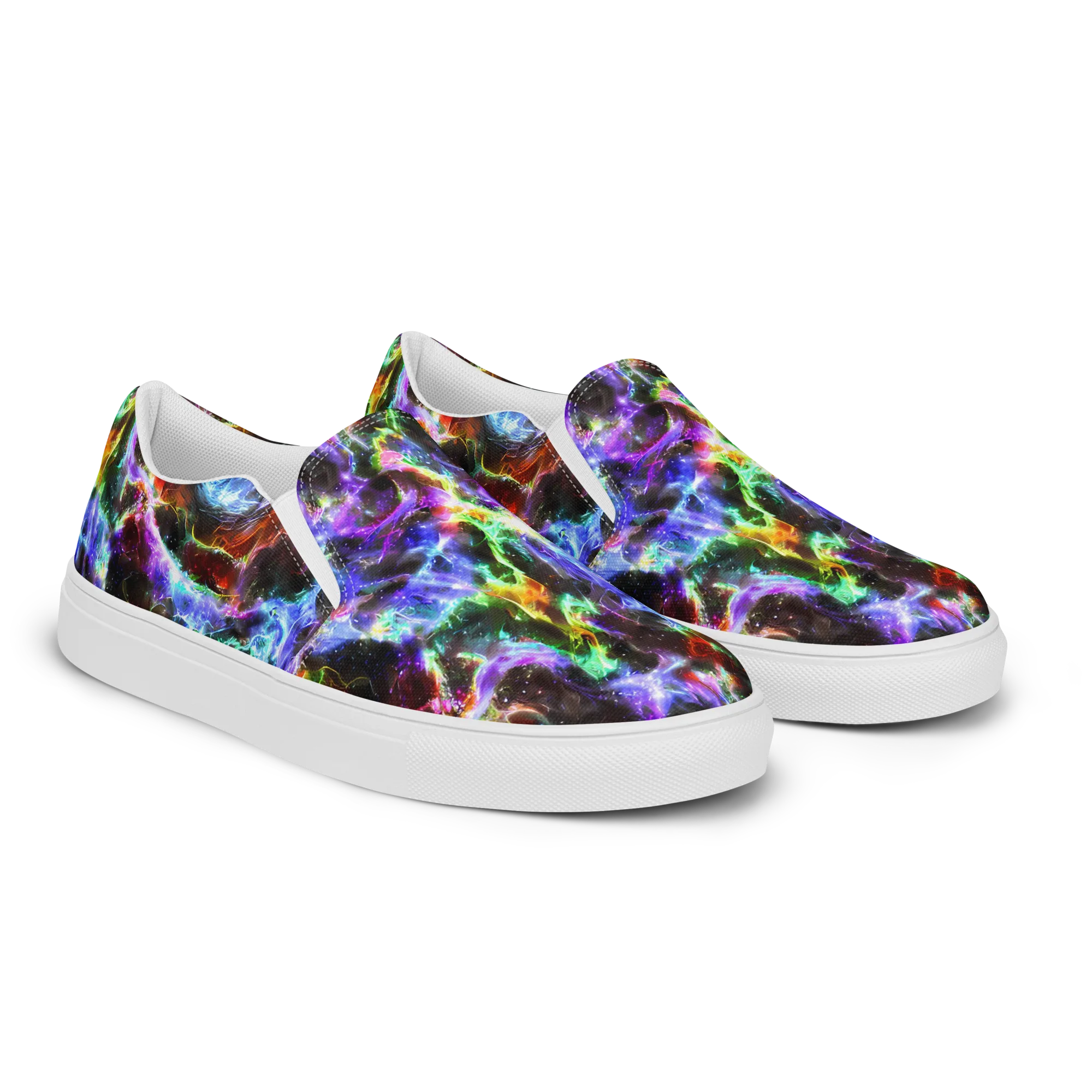Aurora Inferno on Women's Slip-On Canvas Shoes — Right Front