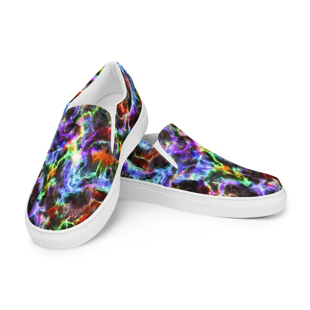 Aurora Inferno on Women's Slip-On Canvas Shoes — Left Front