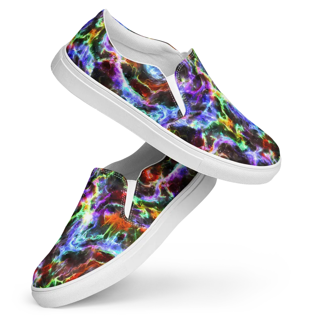 Aurora Inferno on Women's Slip-On Canvas Shoes — Front