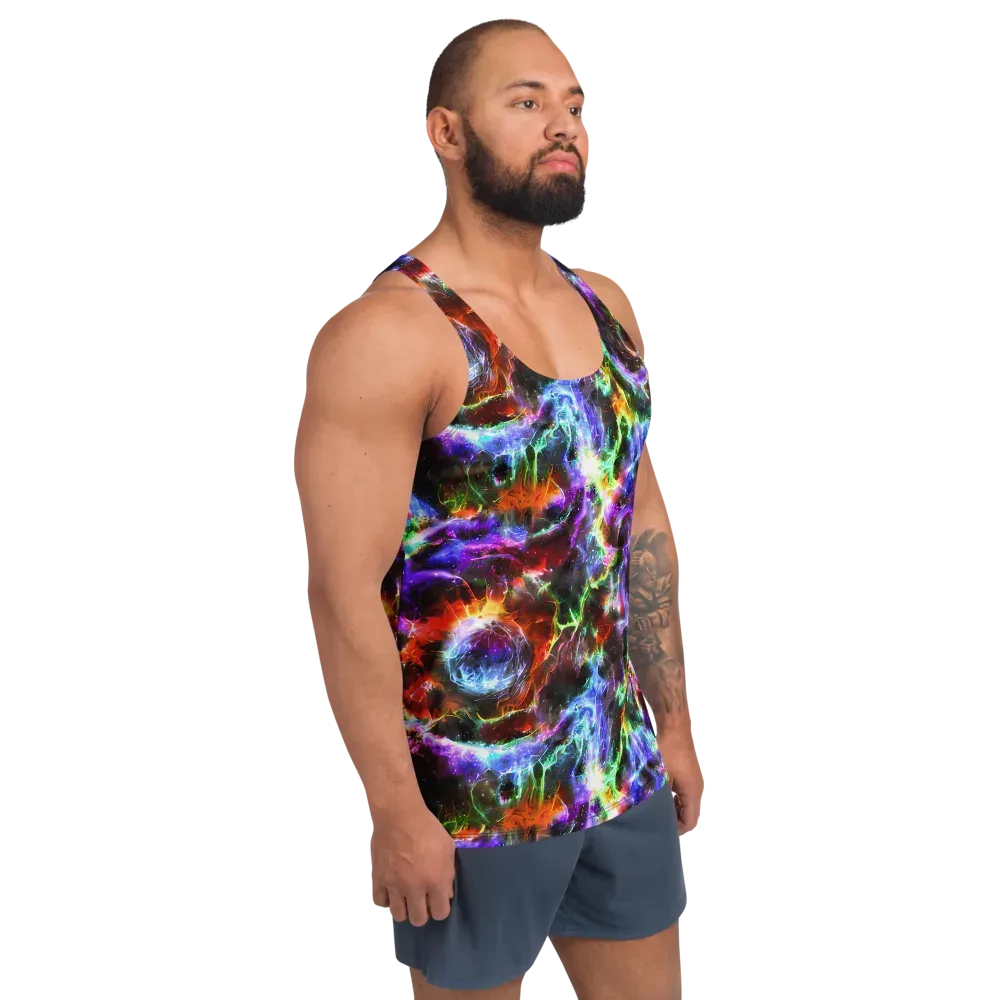 Aurora Inferno on Men's Tank Top — Right Front