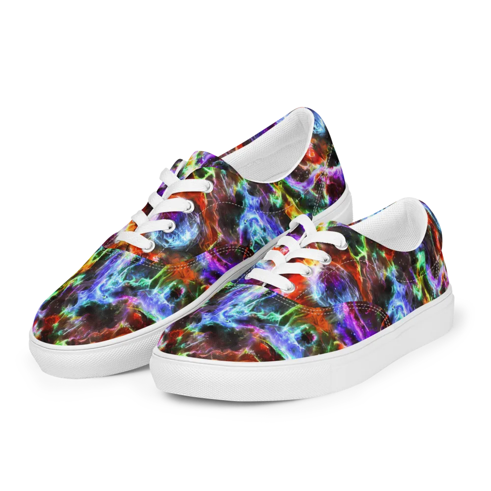 Aurora Inferno on Men's Lace-Up Canvas Shoes — Left Front