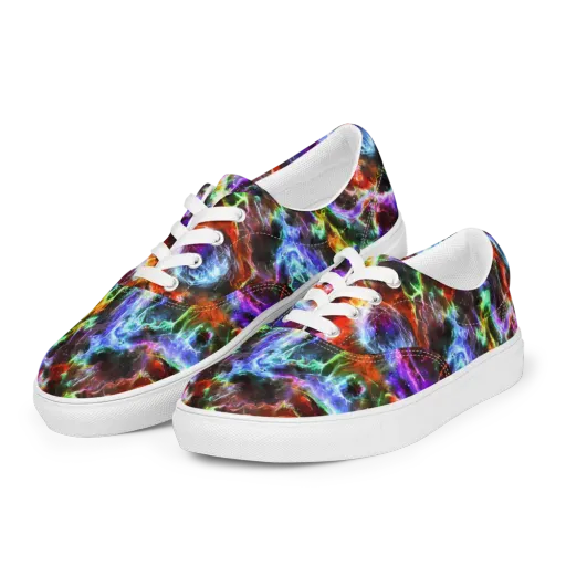 Aurora Inferno on a Men's Lace-Up Canvas Shoes