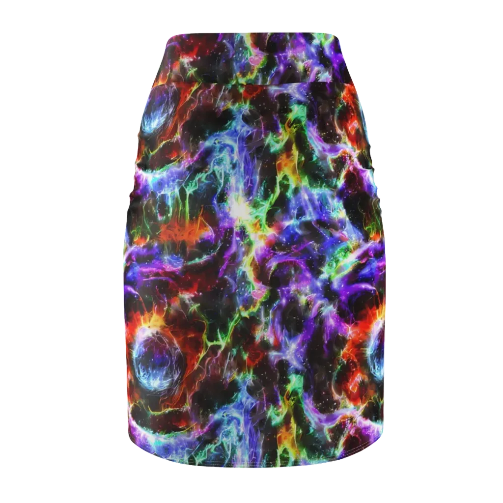 Aurora Inferno on Pencil Skirt — Back