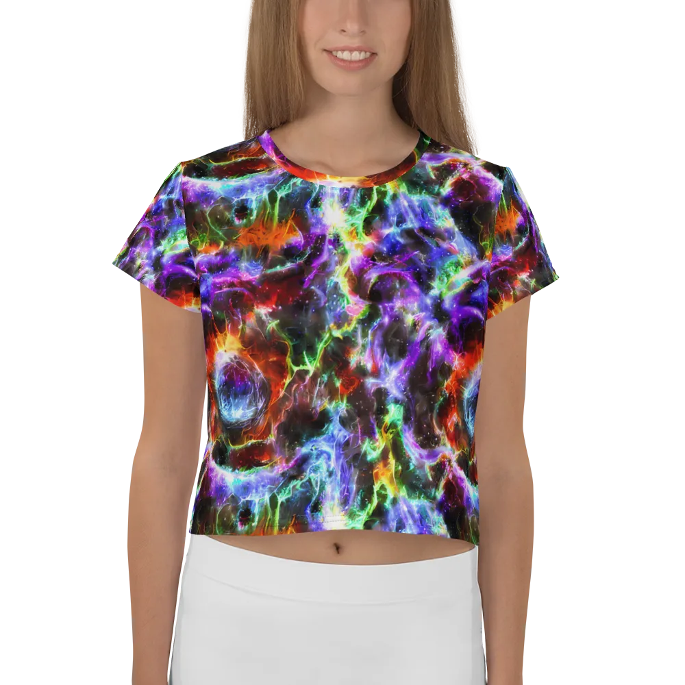 Aurora Inferno on Crop Tee — Front