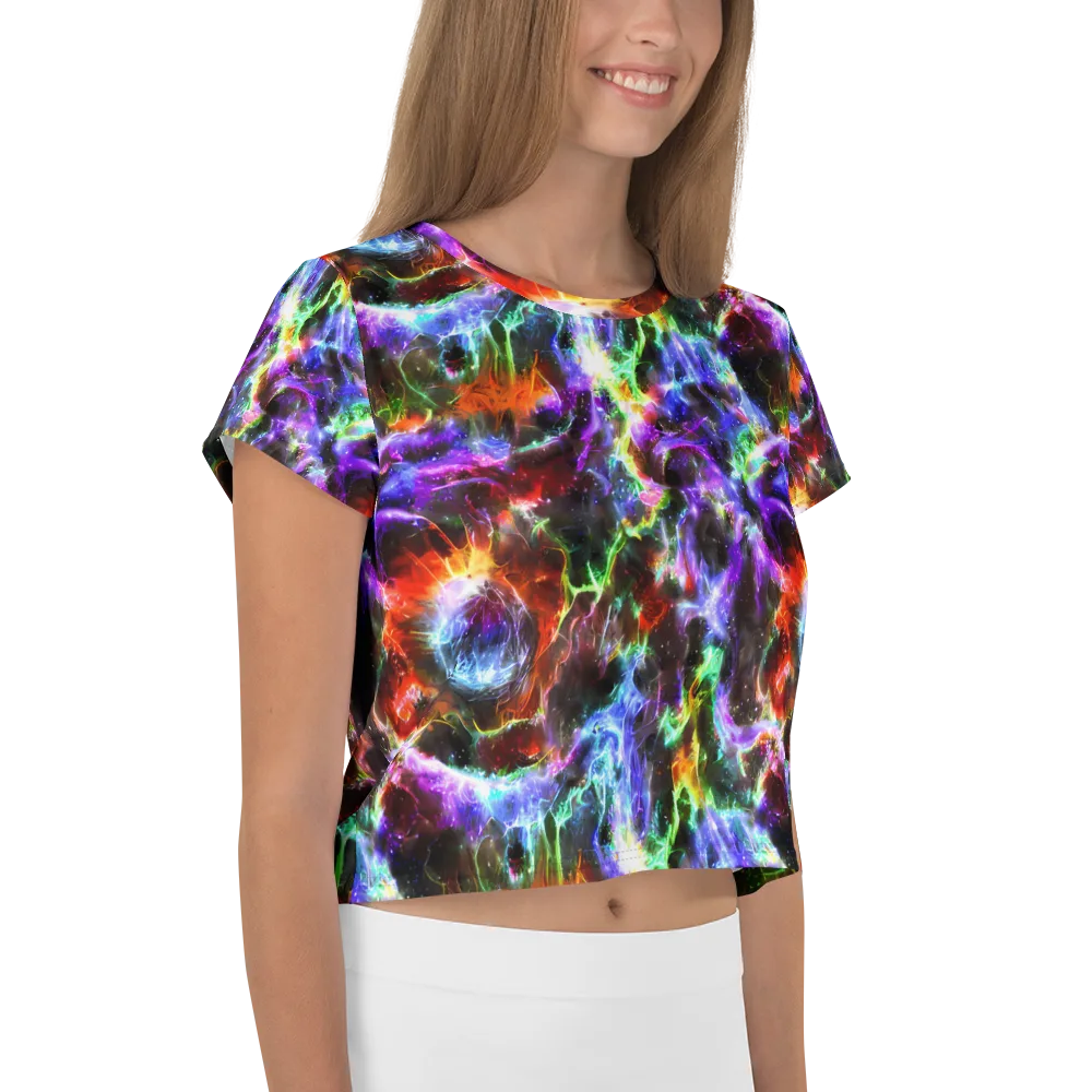 Aurora Inferno on Crop Tee — Right