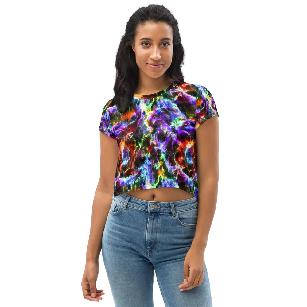 Aurora Inferno on Crop Tee — Front