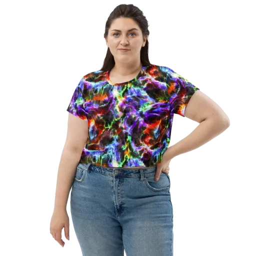 Aurora Inferno on a Crop Tee