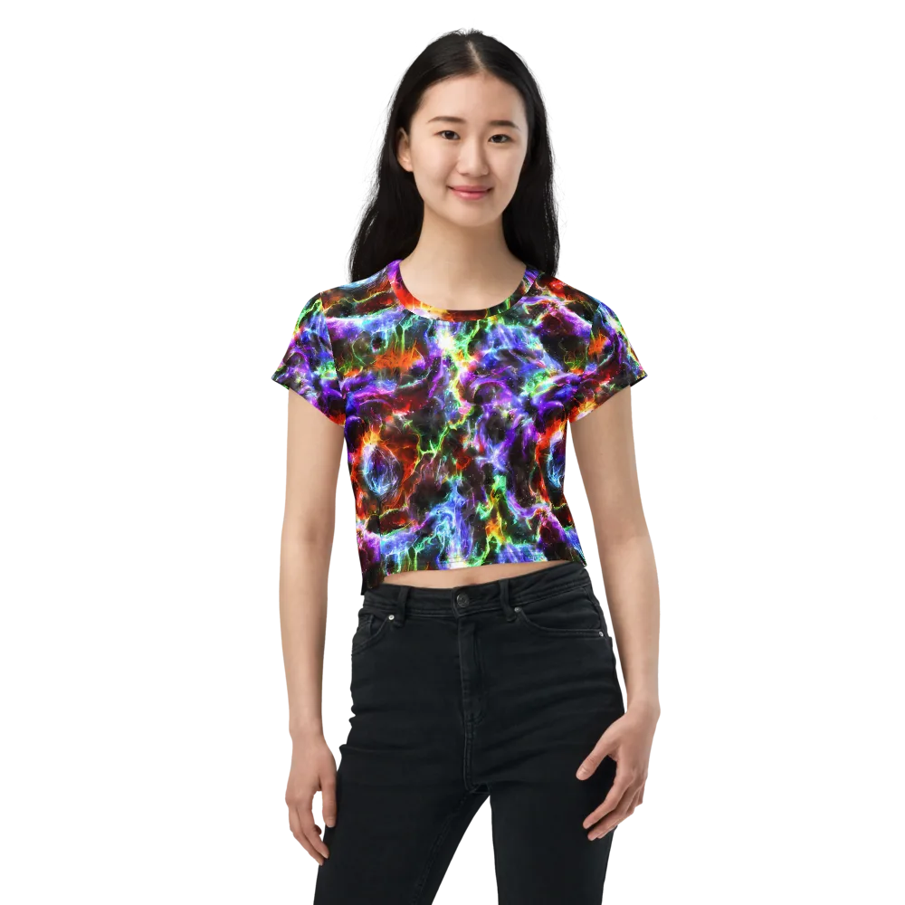 Aurora Inferno on Crop Tee — Front