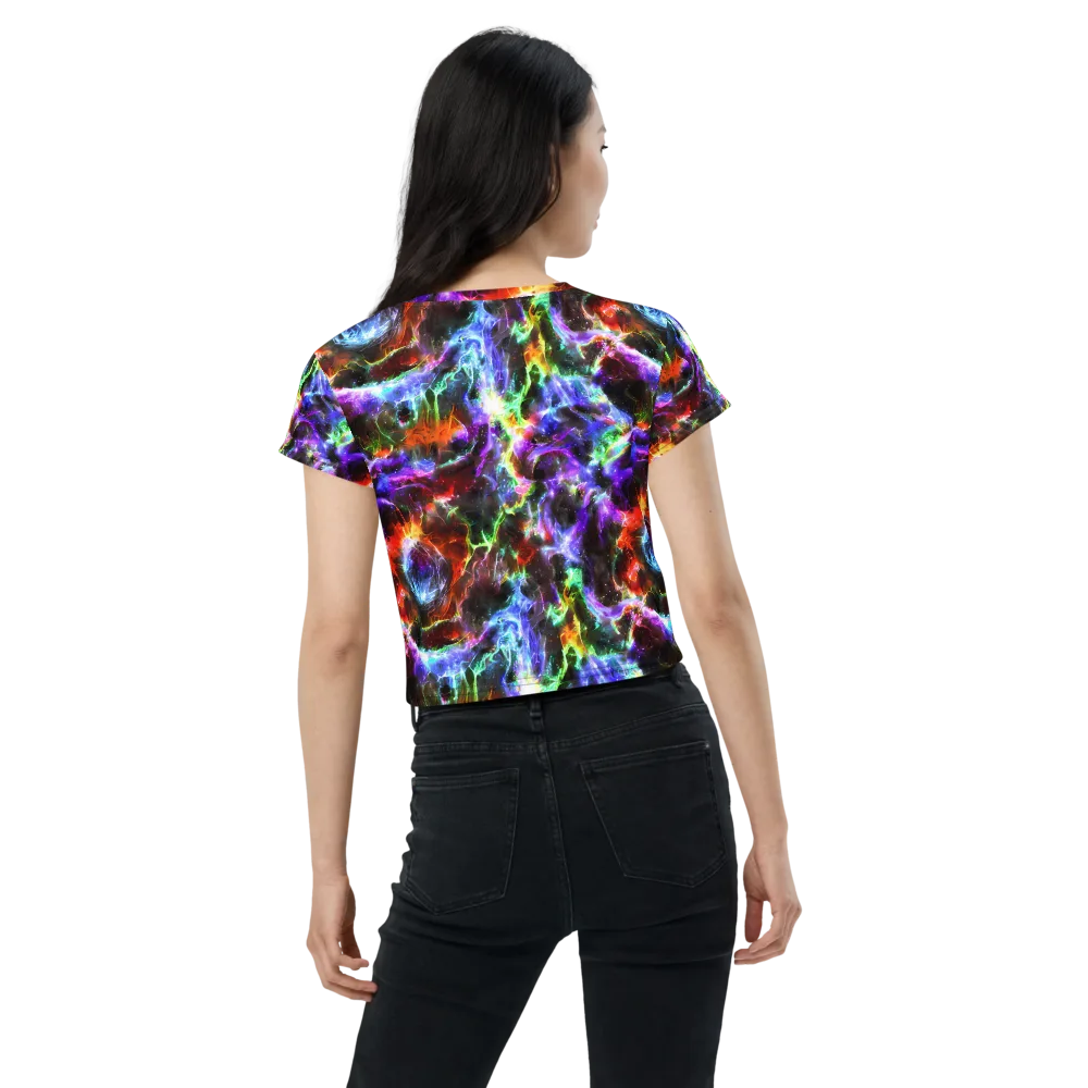 Aurora Inferno on Crop Tee — Back