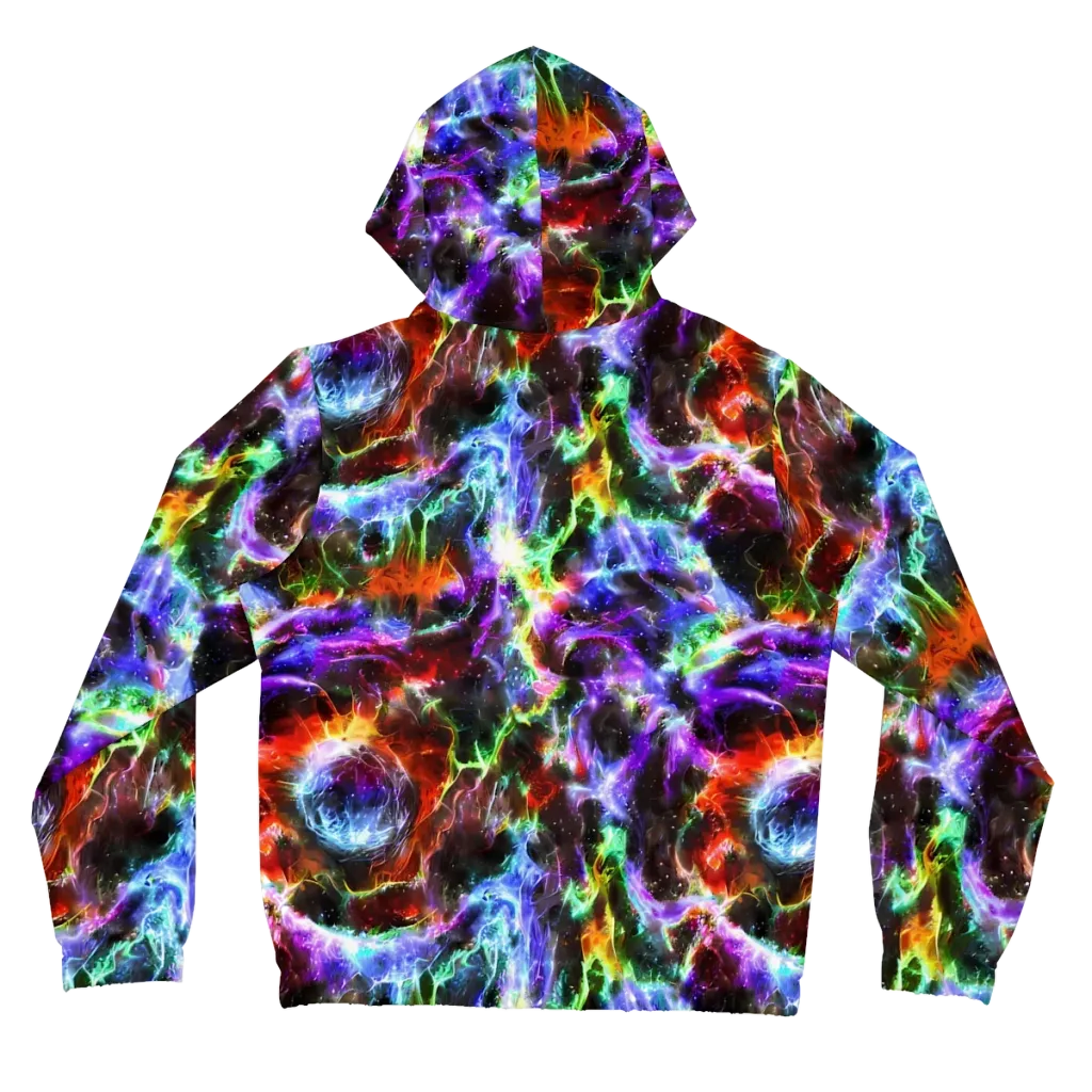 Aurora Inferno on Women's Full-Zip Hoodie — Back