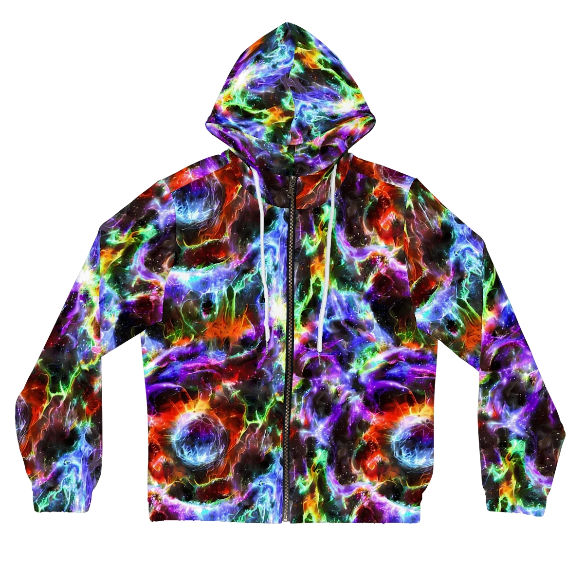 Aurora Inferno on Women's Full-Zip Hoodie — Front