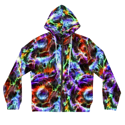 Aurora Inferno on a Women's Full-Zip Hoodie