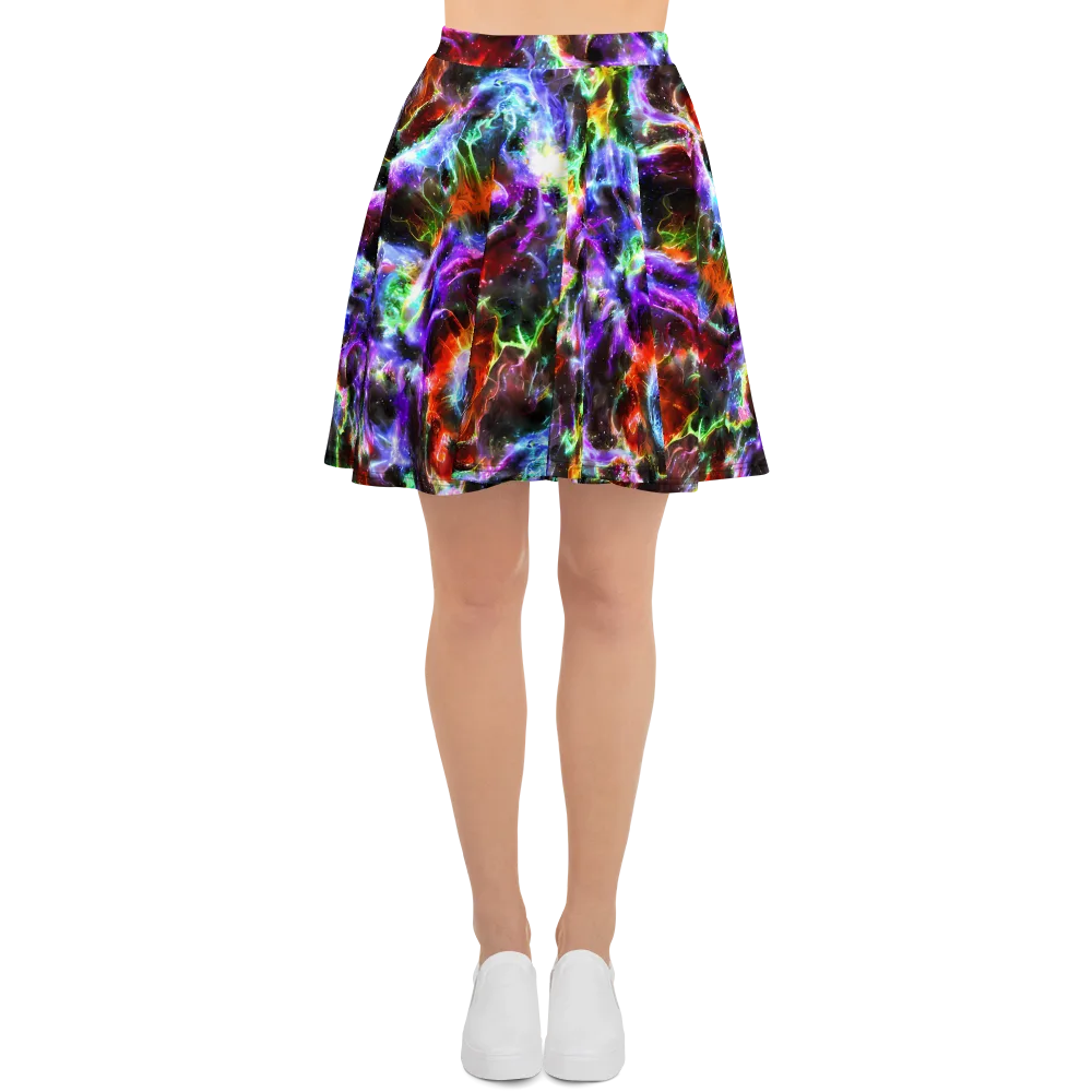 Aurora Inferno on Skater Skirt — Front