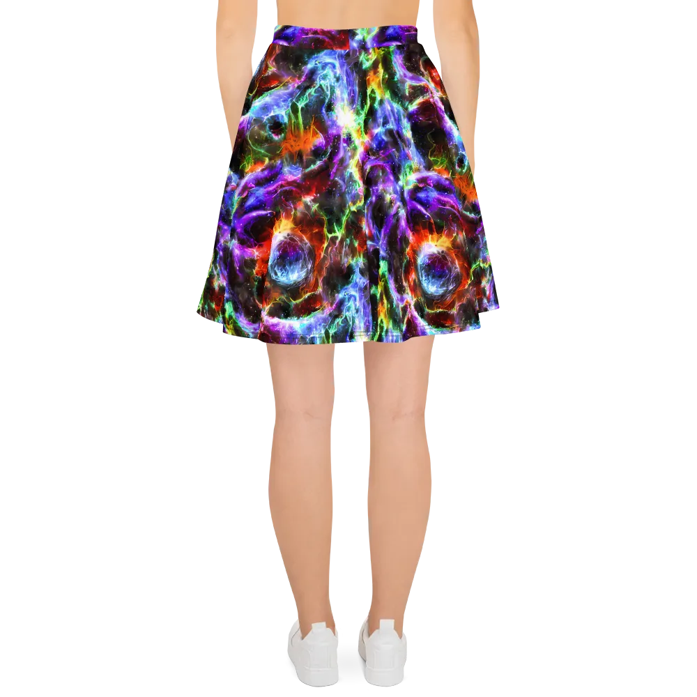 Aurora Inferno on Skater Skirt — Back